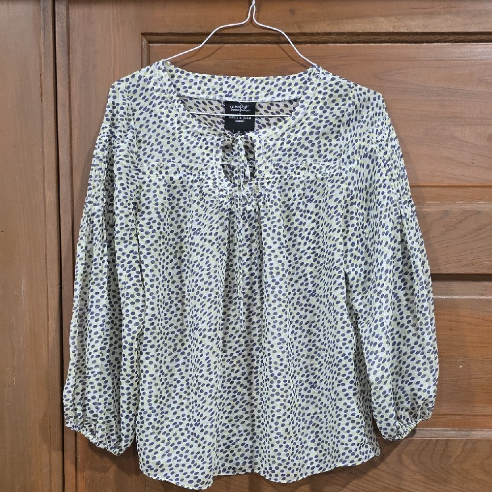 Gossip Girl Black and White Polka Dot Blouse